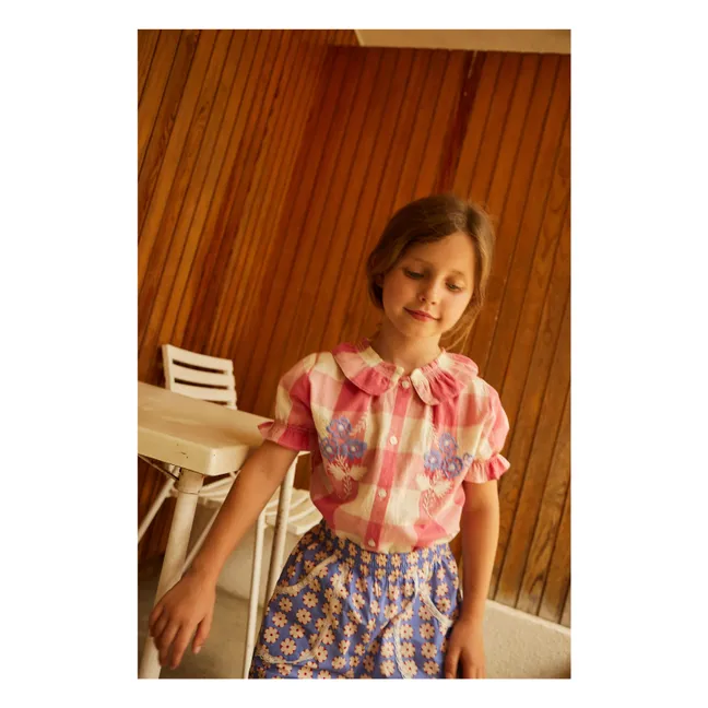 Blusa Carlina Carreaux | Rosa