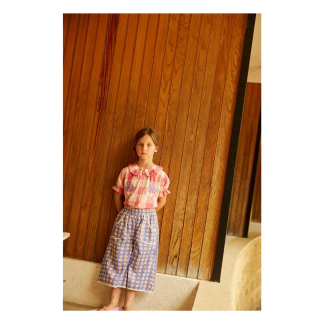 Blouse Carlina Carreaux | Rose