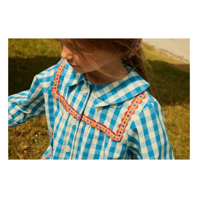 Ambra Carreaux Jacket | Blue