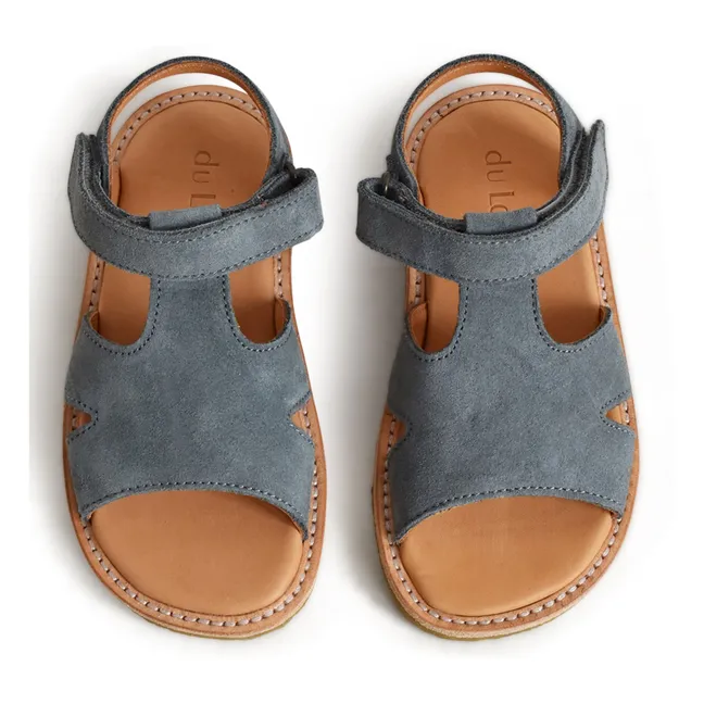 Sandalias Du Alfie Suede | Azul Gris