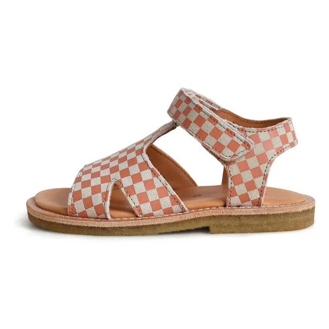 Sandales Du Alfie Carreaux | Saumon