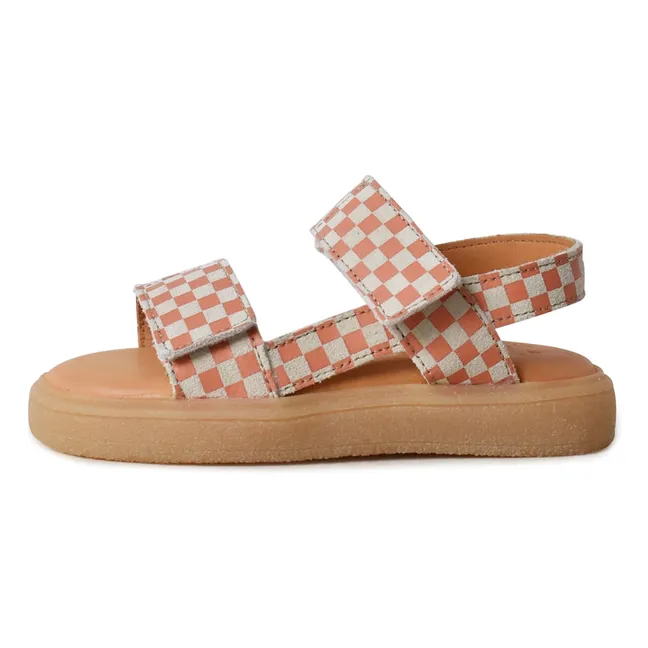 Sandales Du Malu Carreaux | Saumon
