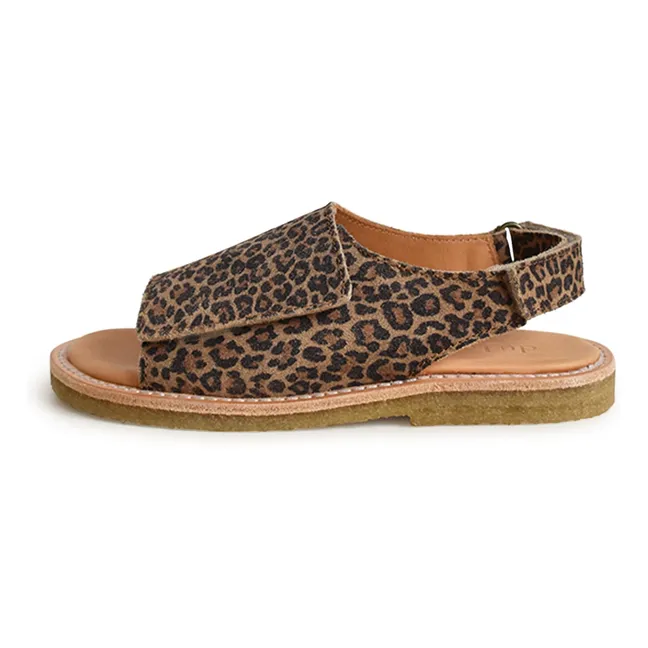 Sandales Du Veda Léopard Suede | Marron