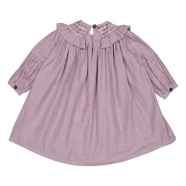 Robe Bianca Rayée | Violet