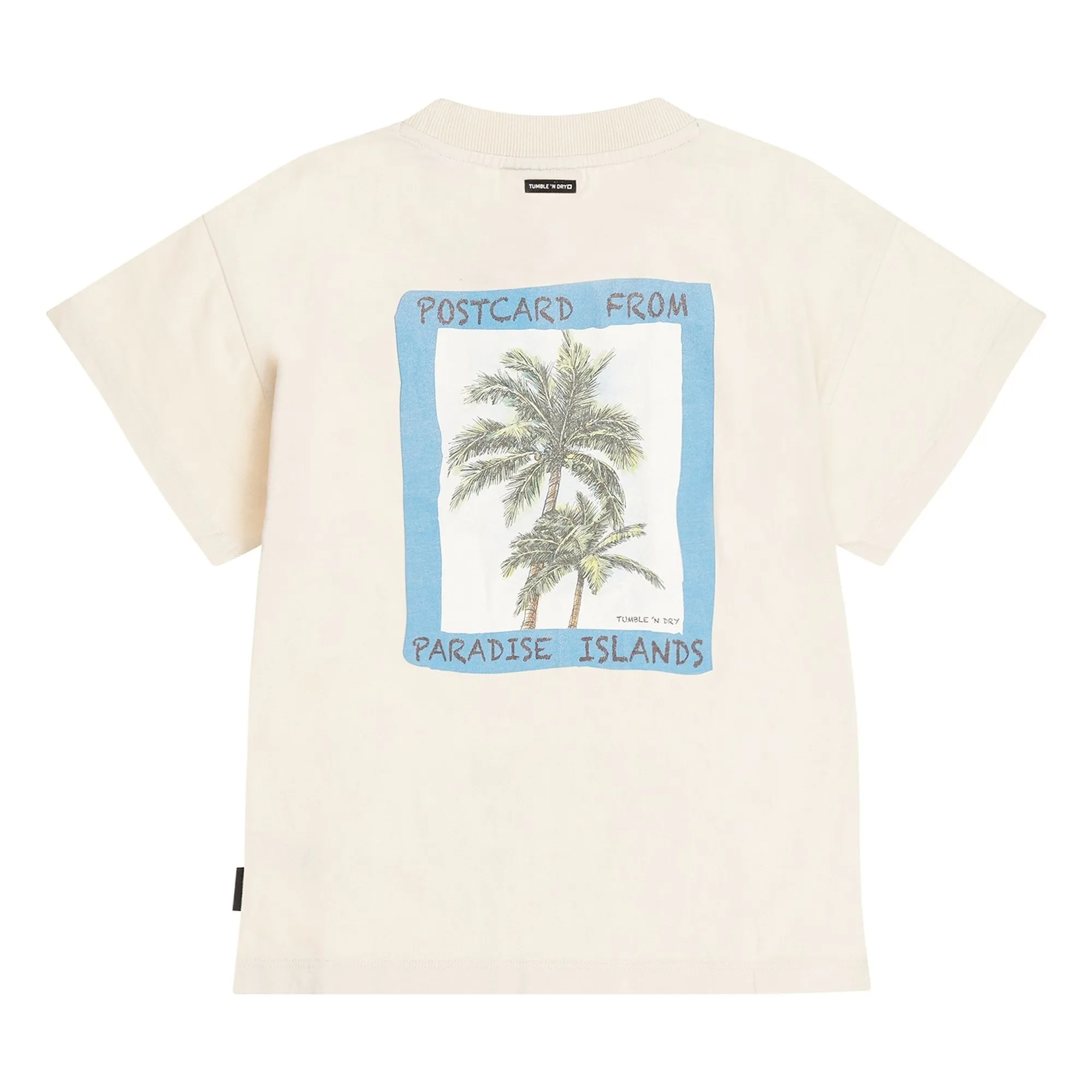 Tumble N'dry Ecru Paradise Islands Oversize T-Shirt Organic Cotton