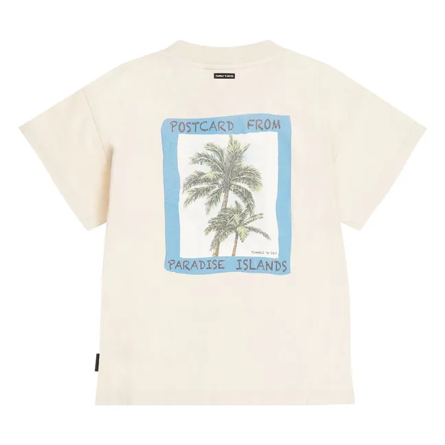 Camiseta Paradise Islands Oversize Algodón orgánico | Crudo