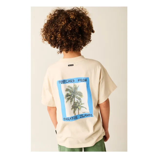 Camiseta Paradise Islands Oversize Algodón orgánico | Crudo