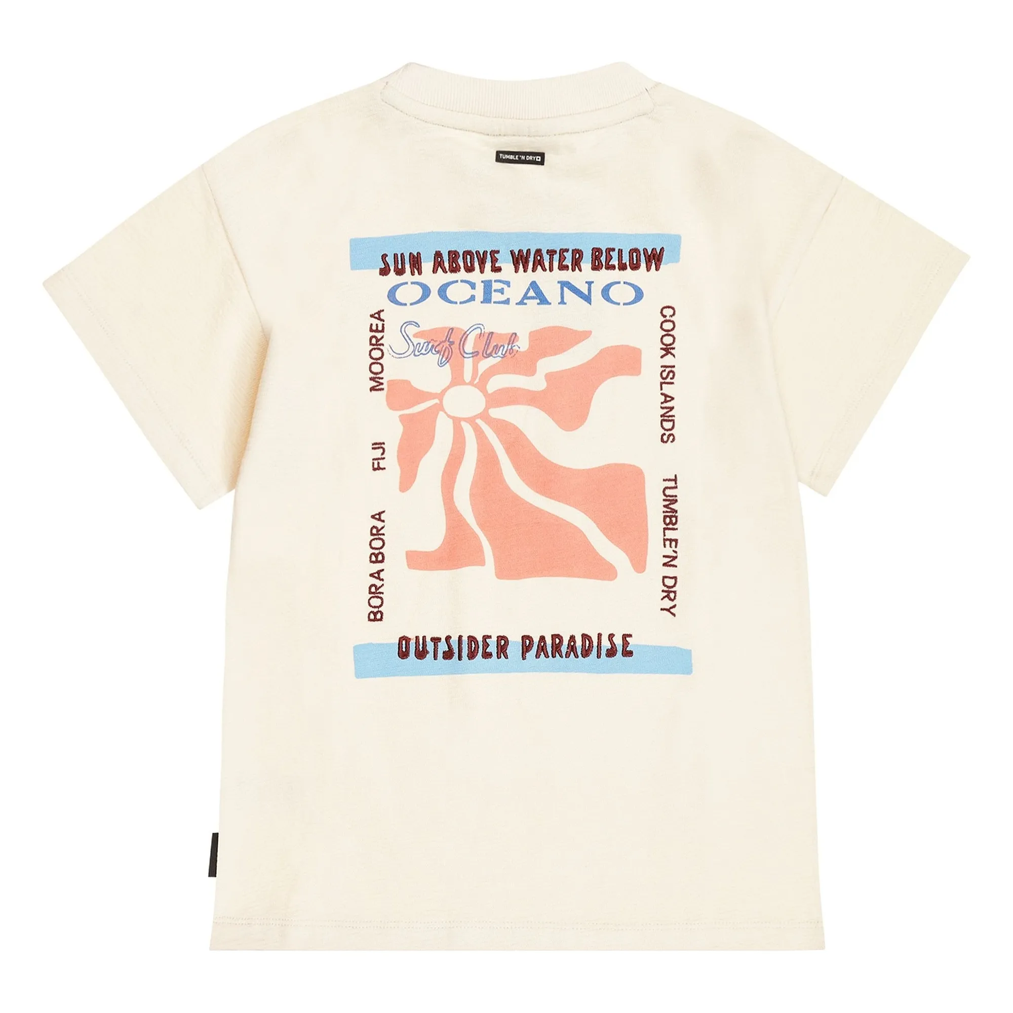 Tumble N'dry Ecru Oversize T-Shirt Whitsundays Organic Cotton
