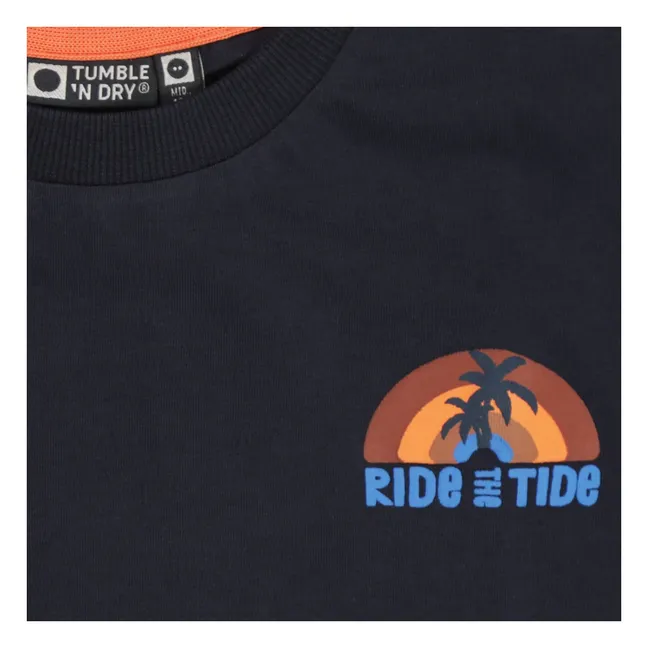 Camiseta de algodón orgánico Bondi Beach | Azul oscuro