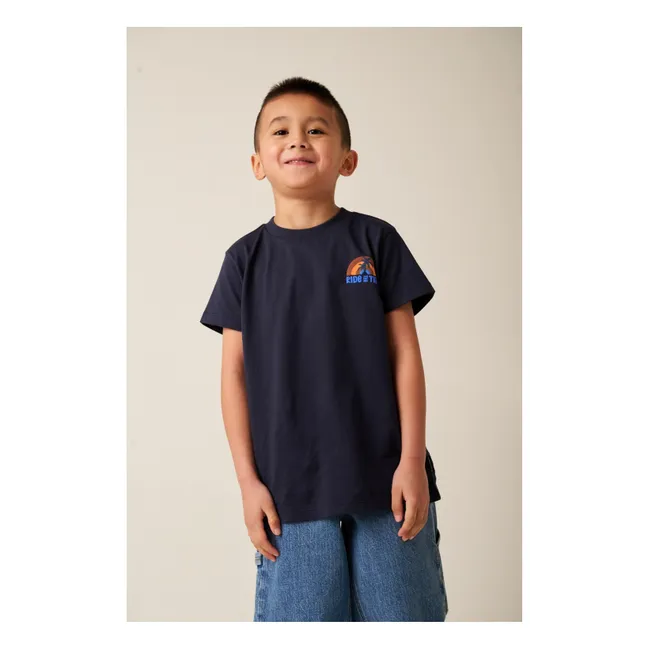 Camiseta de algodón orgánico Bondi Beach | Azul oscuro