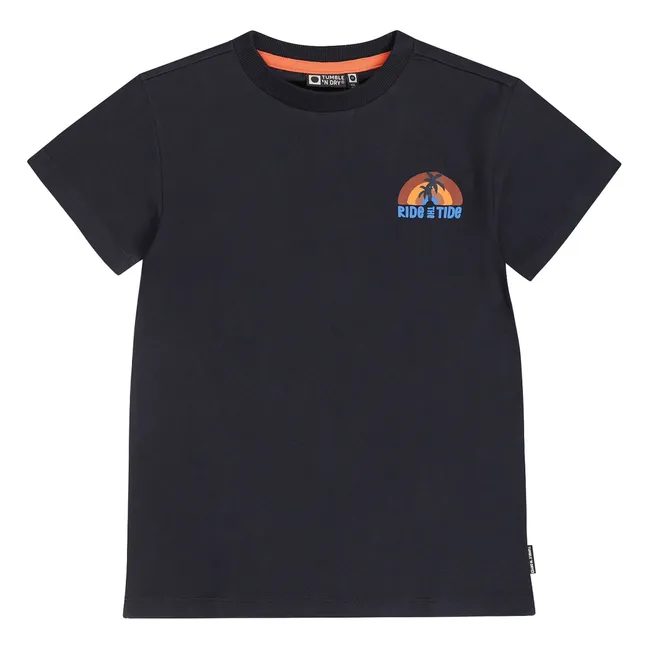 Camiseta de algodón orgánico Bondi Beach | Azul oscuro