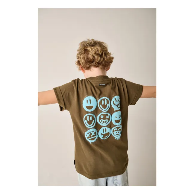 T-shirt Surface Coton Recyclé | Brun kaki