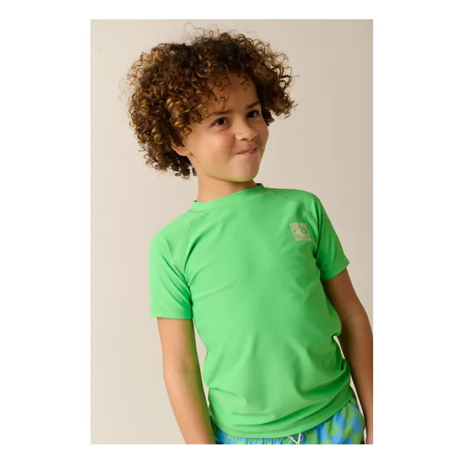 T-shirt de Bain Anti-UV Piaui Fibres Recyclées | Vert