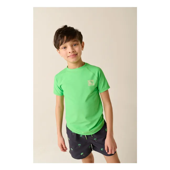 T-shirt de Bain Anti-UV Piaui Fibres Recyclées | Vert