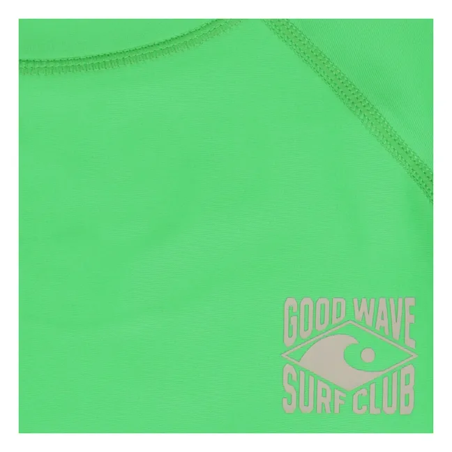 T-shirt de Bain Anti-UV Piaui Fibres Recyclées | Vert