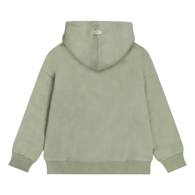 Sweat Capuche Salty Coton Bio | Vert kaki clair