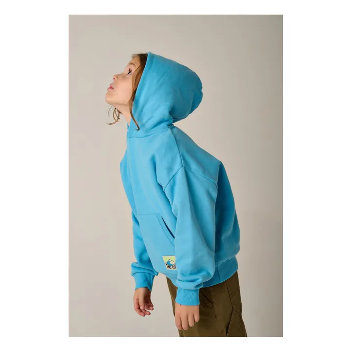 Sudadera con capucha de algodón ecológico Salty | Azul Cielo- Imagen del producto n°5