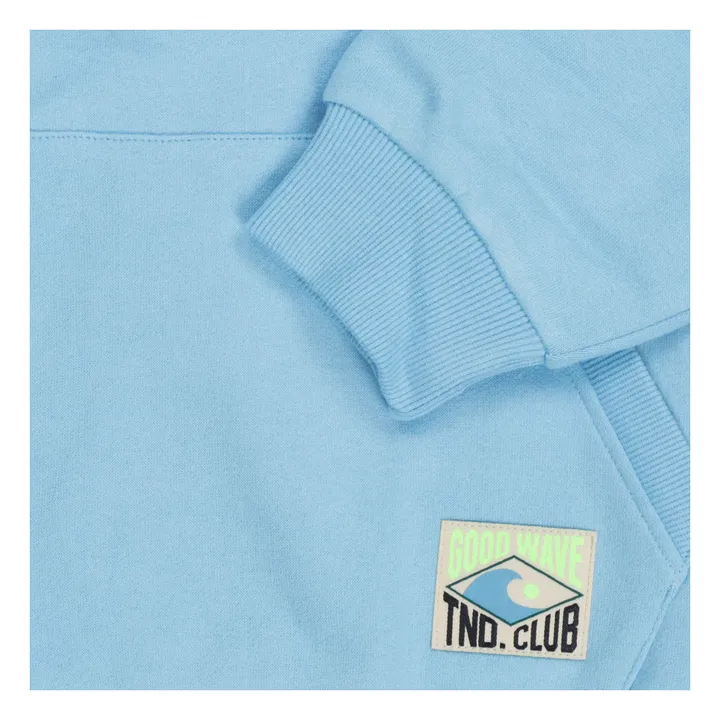 Sudadera con capucha de algodón ecológico Salty | Azul Cielo- Imagen del producto n°3
