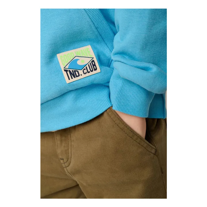 Sudadera con capucha de algodón ecológico Salty | Azul Cielo- Imagen del producto n°2