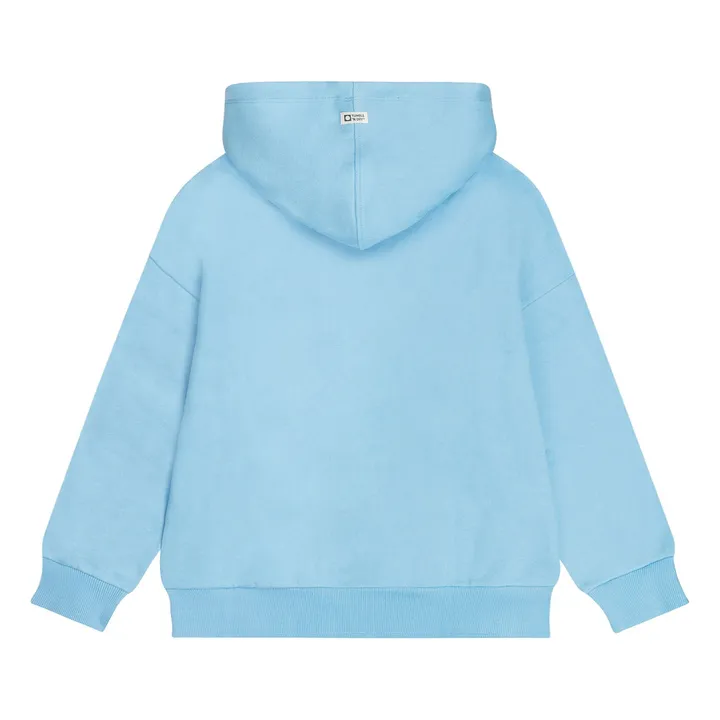 Sudadera con capucha de algodón ecológico Salty | Azul Cielo- Imagen del producto n°4