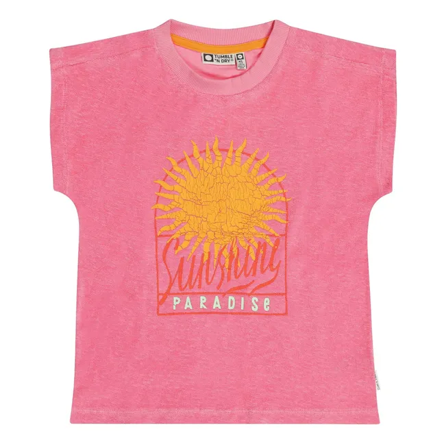 Camiseta de toalla de algodón ecológico Anapolis | Rosa