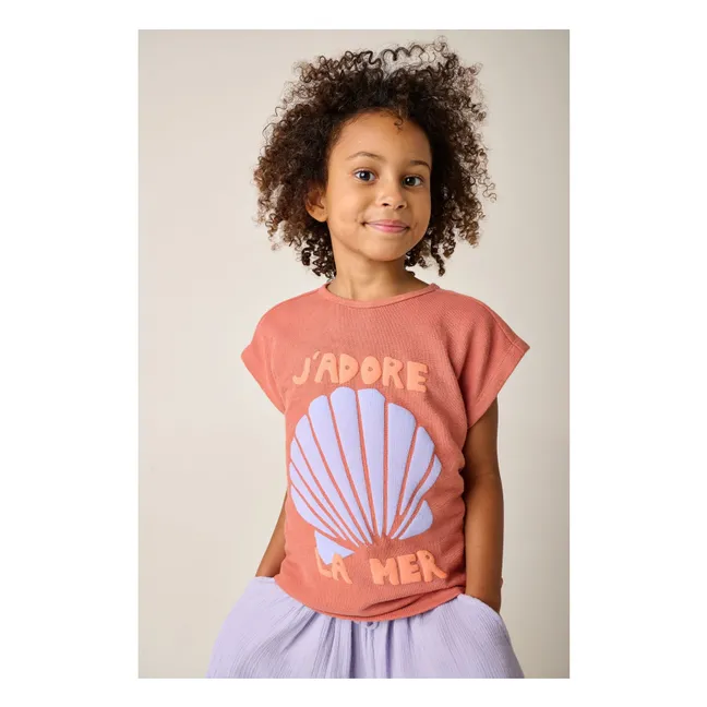 T-shirt Pesca Coton Bio | Terracotta