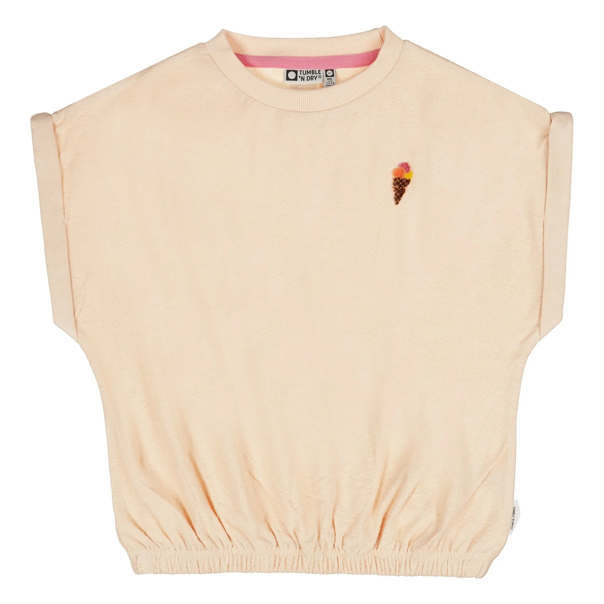 Tumble N'dry Peach Crop Bouquet Organic Cotton T-Shirt