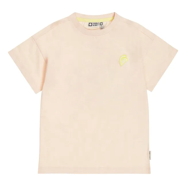 Camiseta oversize Lemons Algodón orgánico | Rosa Melocotón