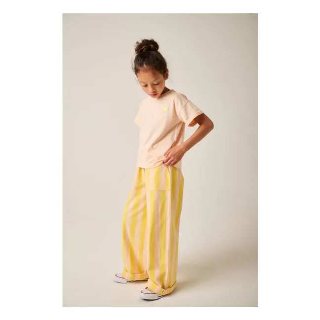 Camiseta oversize Lemons Algodón orgánico | Rosa Melocotón