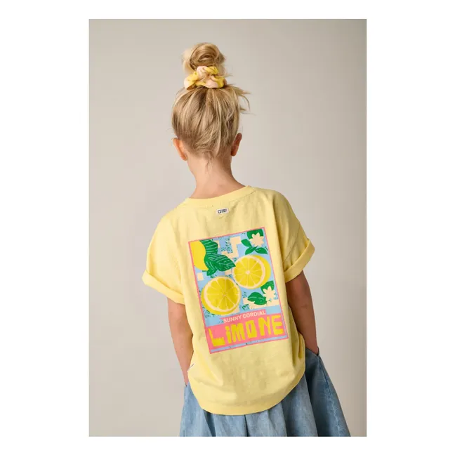 T-shirt Oversize Lemons Canette Coton Bio | Jaune