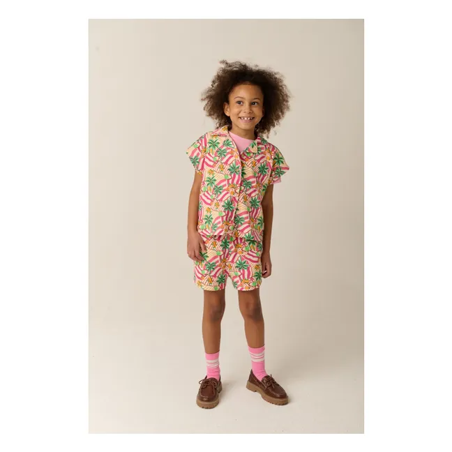 T-shirt Côtelé Vivid Coton Bio | Rose