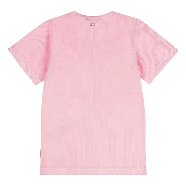 T-shirt Côtelé Vivid Coton Bio | Rose