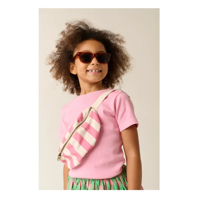 T-shirt Côtelé Vivid Coton Bio | Rose