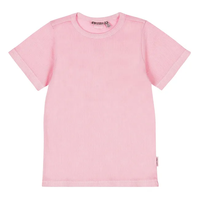 T-shirt Côtelé Vivid Coton Bio | Rose