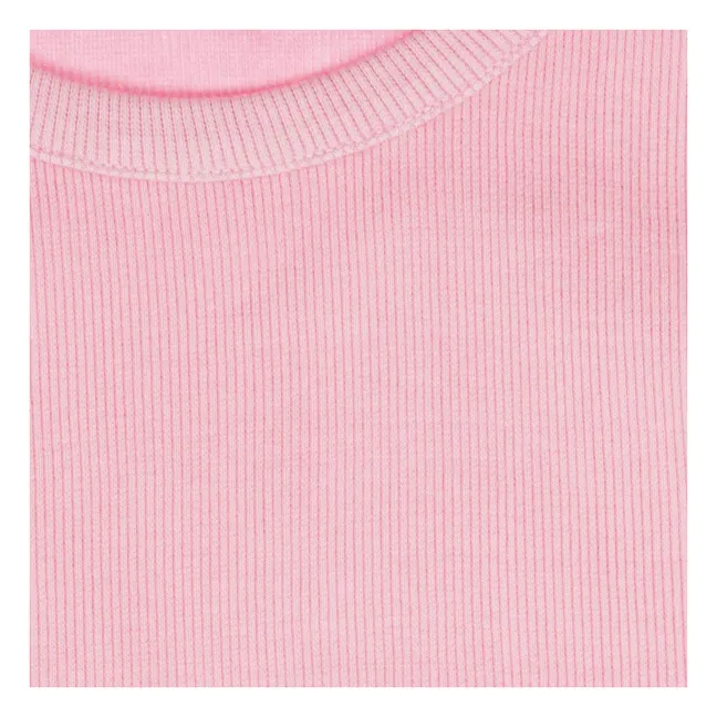 T-shirt Côtelé Vivid Coton Bio | Rose
