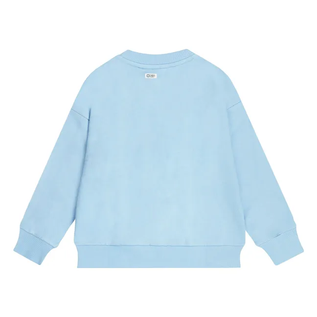 Sweat Oversize Vital Citrons Coton Bio | Bleu pâle