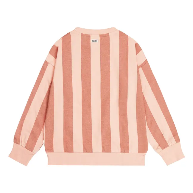 Sweat Oversize Coquina Striped Recycled Cotton | Peach