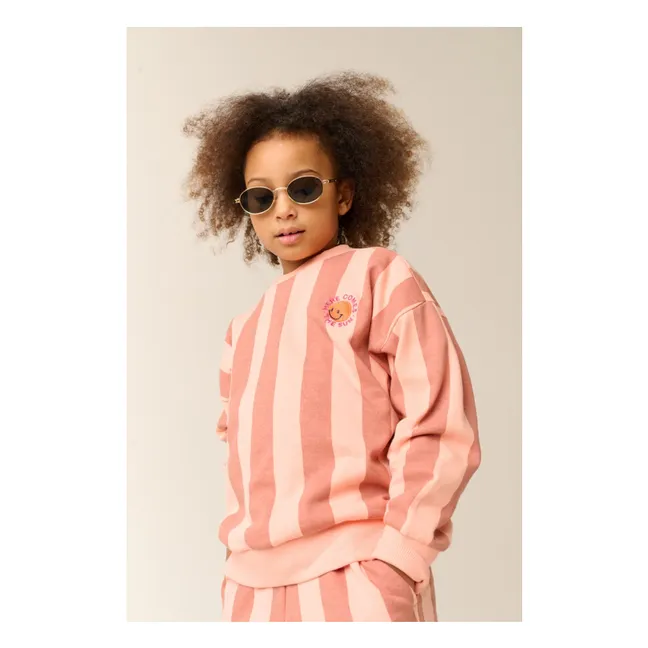 Sweat Oversize Coquina Striped Recycled Cotton | Peach