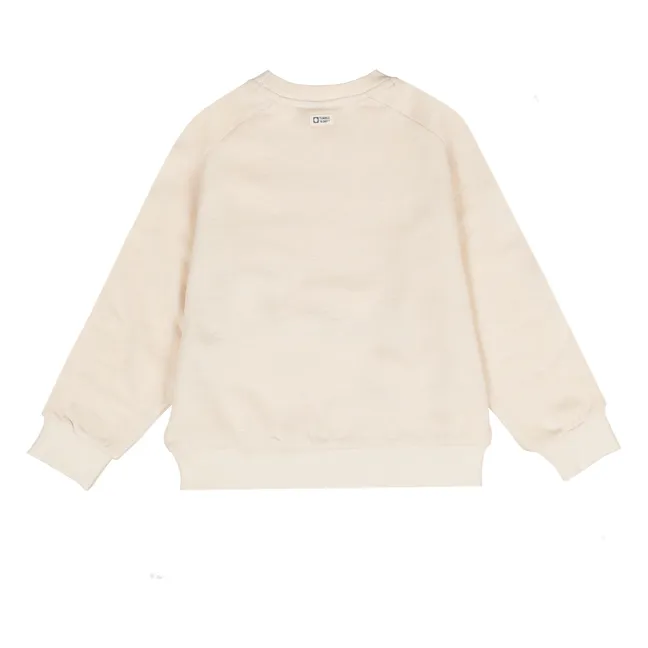 Prugna organic cotton sweatshirt | Ecru