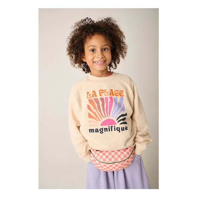 Prugna organic cotton sweatshirt | Ecru