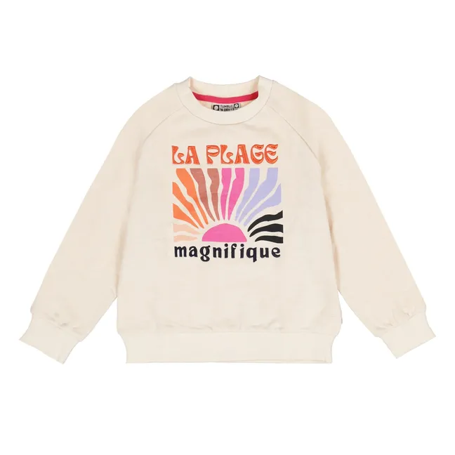 Sweat Prugna Coton Bio | Ecru