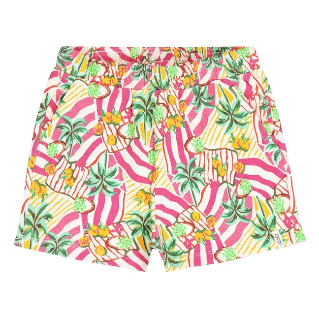 Short Amazonas Palmiers Coton Bio | Rose