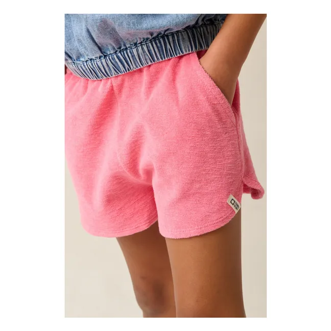 Pantalones cortos de rizo de algodón ecológico Paraiba | Rosa
