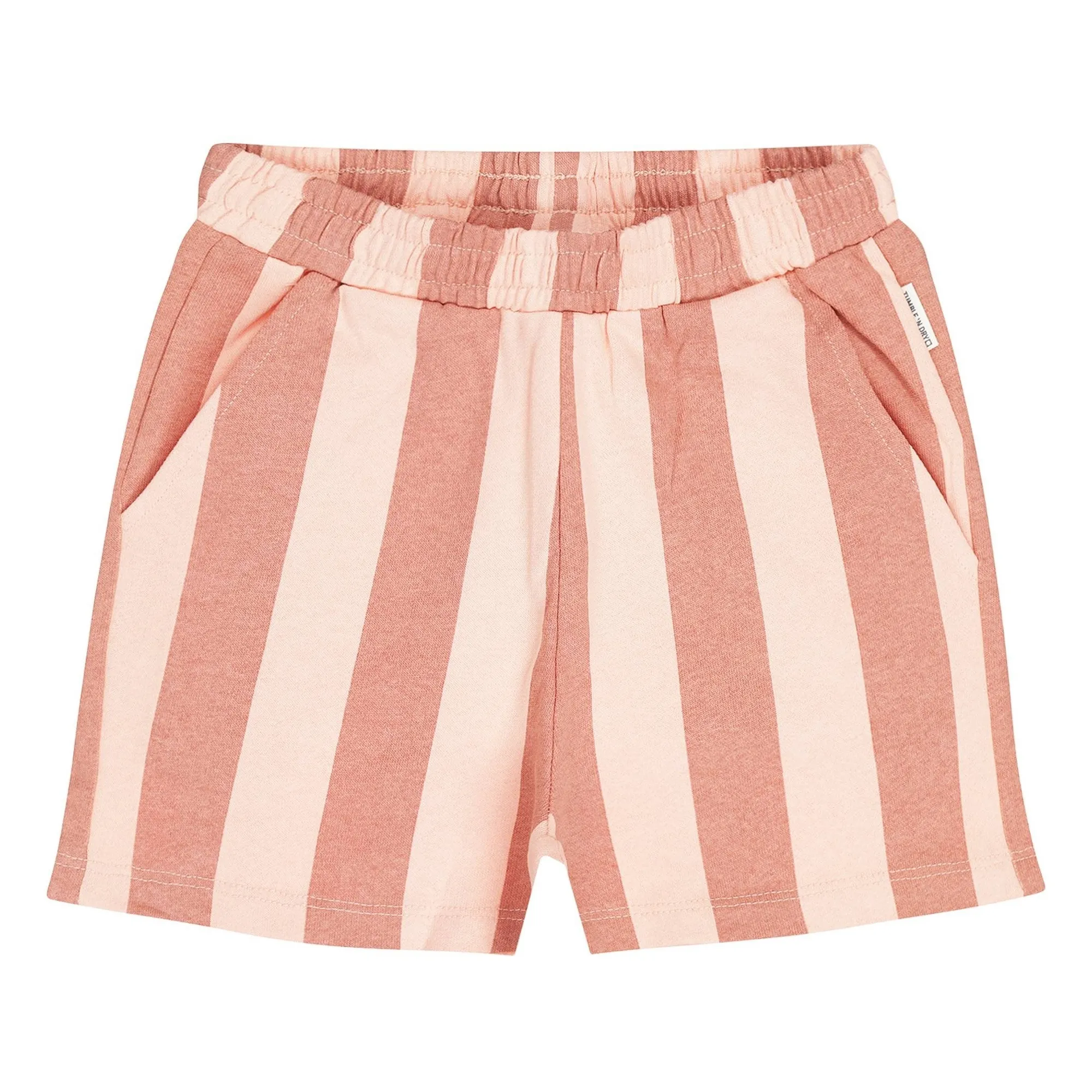 Tumble N'dry Peach Lunario Striped Recycled Cotton Shorts