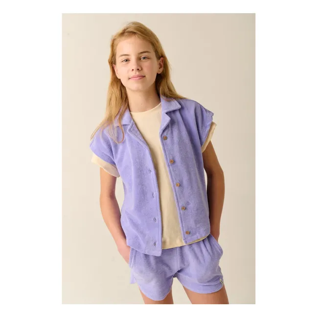 Camiseta de rizo de algodón orgánico Jilie Deux | Lavanda