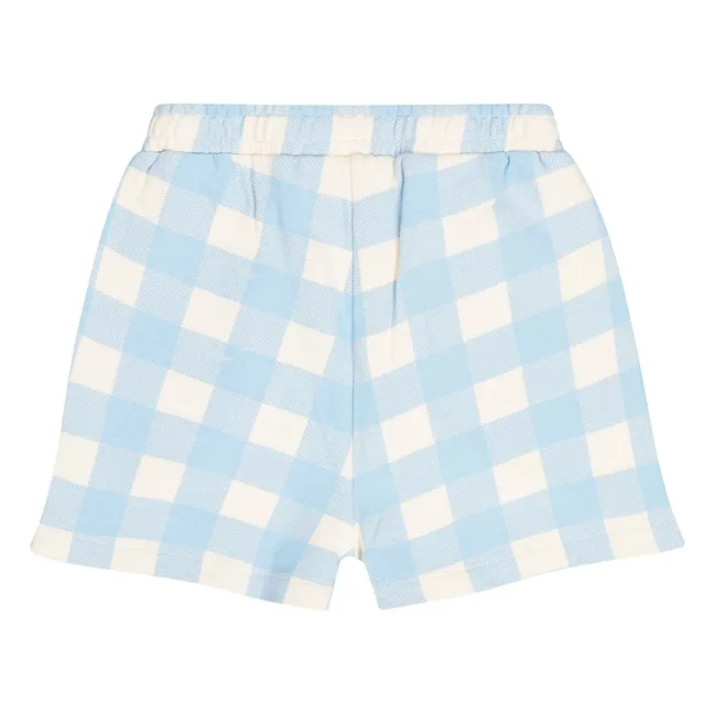 Short June Vichy Coton Bio | Bleu pâle