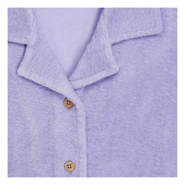 Camiseta de rizo de algodón orgánico Jilie Deux | Lavanda