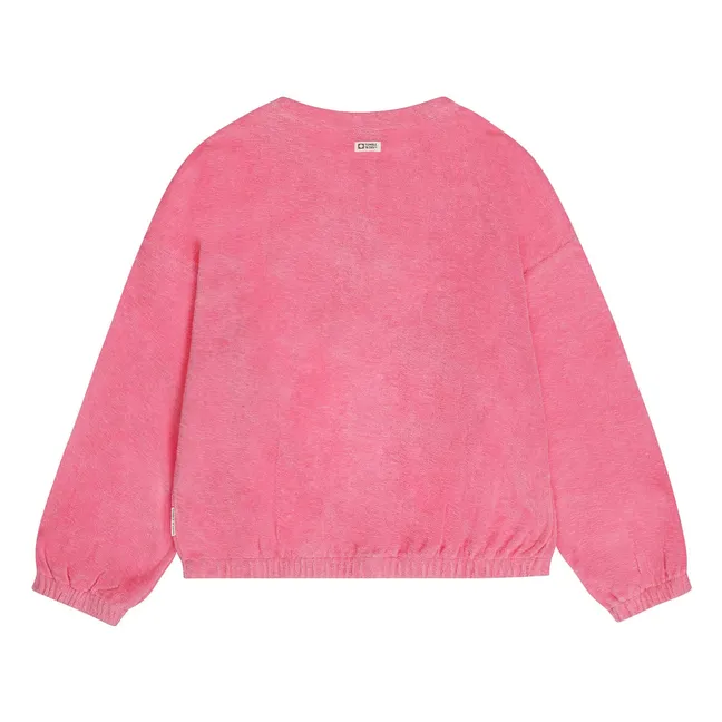 Chaqueta de rizo de algodón orgánico Lemonade | Rosa