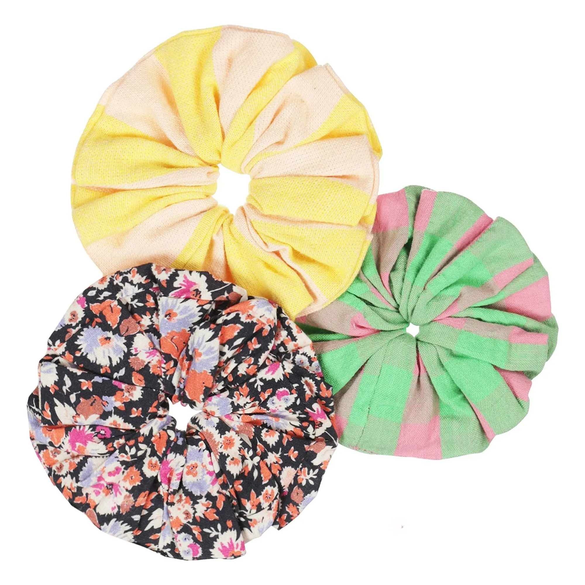 Tumble N'dry Pink Set Of 3 Chouchous Flowers