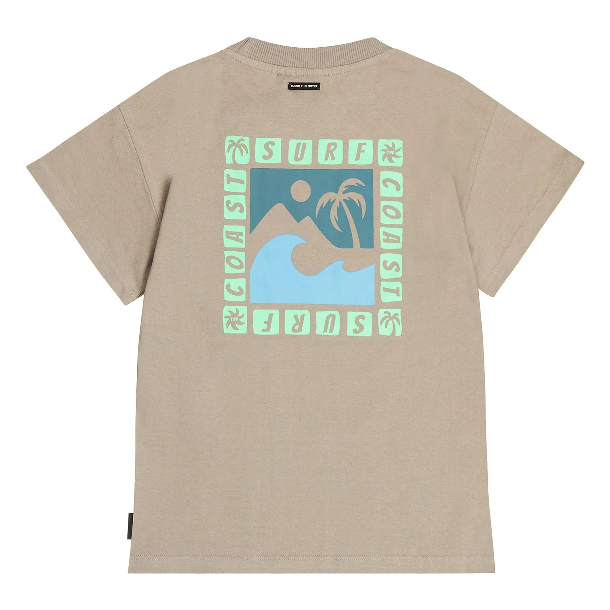 Tumble N'dry Taupe Brown Solomon Islands Oversize T-Shirt Recycled Cotton